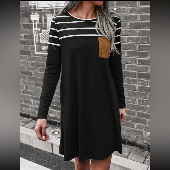 SHEIN Striped Tee Dress - Picture 4 of 5